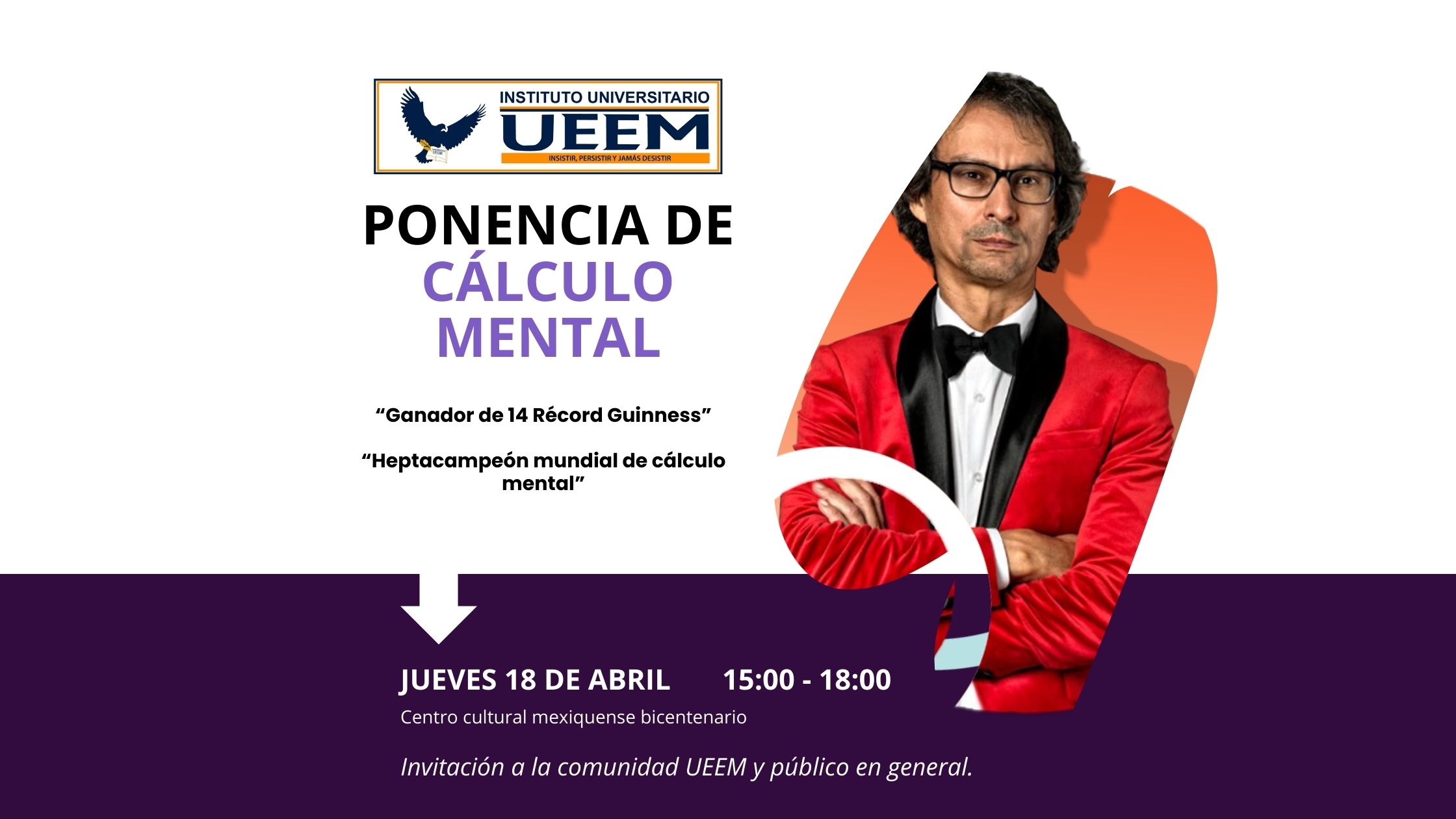 Ponencia de Cálculo Mental en el Centro Cultural Mexiquense Bicentenario